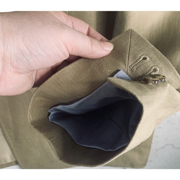 Murano Baird McNutt Linen Sport Coat Mens Size XL Camel Tan Surgeons Cuffs $295 - Picture 5 of 11